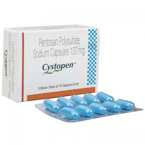 戊聚糖多硫酸钠胶囊100mg*30粒/盒  Cystopen Polysulfate Sodium Capsules